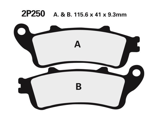 NISSIN Street Semi-Metallic Brake pads - 2P-250NS