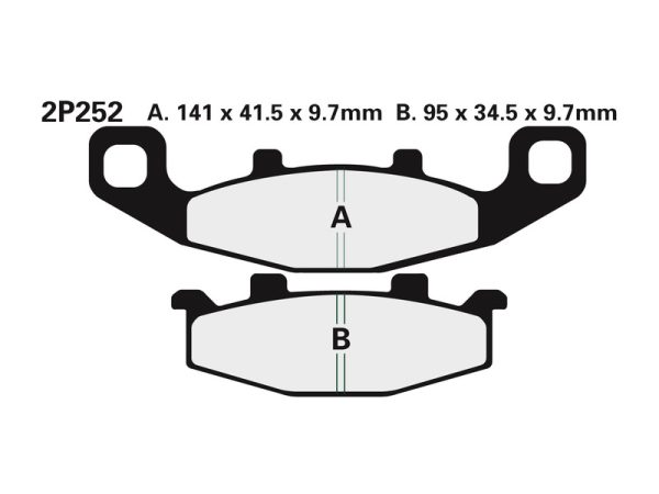 NISSIN Street Semi-Metallic Brake pads - 2P-252NS