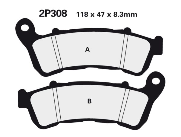 NISSIN Street /Off-Road Sintered Metal Brake pads - 2P-308ST