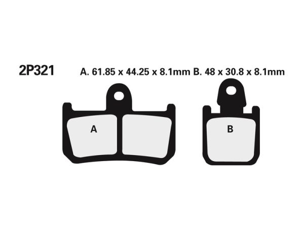 NISSIN Street /Off-Road Sintered Metal Brake pads - 2P-321ST