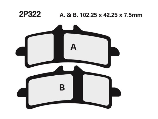 NISSIN Street /Off-Road Sintered Metal Brake pads - 2P-322ST