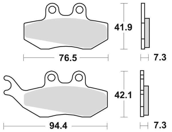 BRAKING Street/Scooter/Off-Road/ATV Semi-Metallic Brake pads - 770SM1