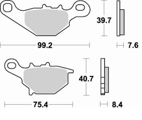 BRAKING Street/Scooter/Off-Road/ATV Semi-Metallic Brake pads - 785SM1