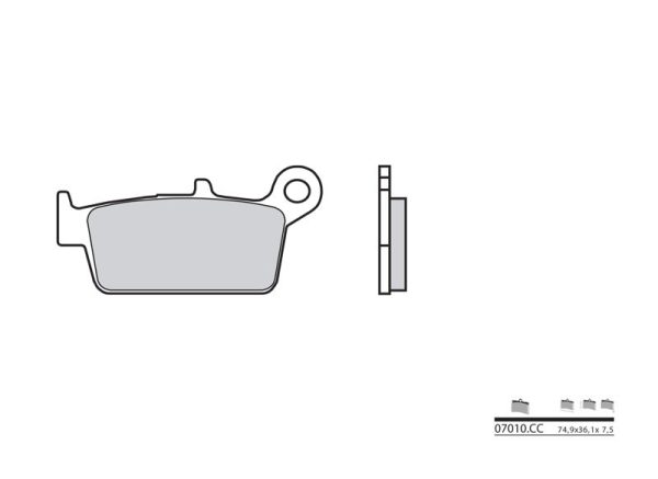 BREMBO Scooter Carbon Ceramic Brake pads - 07010CC