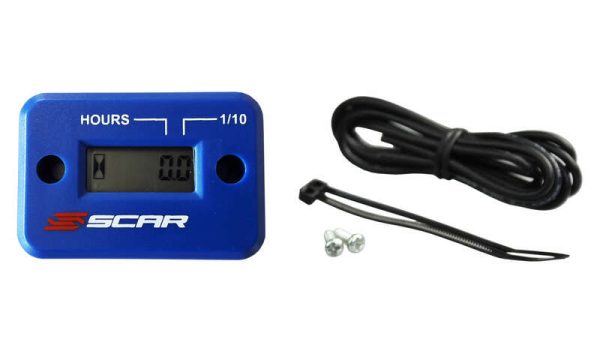 SCAR Hour-meter with Wire Velcro Fixing Blue