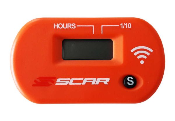 SCAR Hour-meter without Wire Velcro Fixing Orange