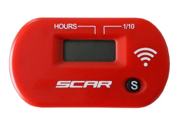 SCAR Hour-meter without Wire Velcro Fixing Red