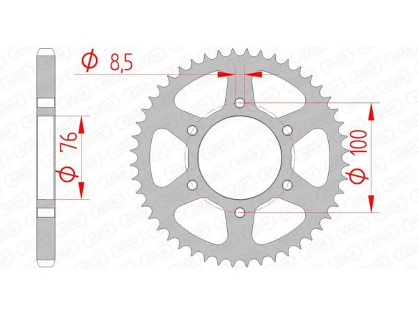 AFAM Steel Standard Rear Sprocket 12227 - 428