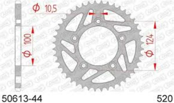 AFAM Steel Standard Rear Sprocket 50613 - 520