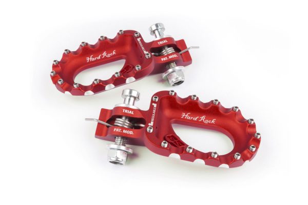 S3 Hard Rock Footrests Aluminium Red