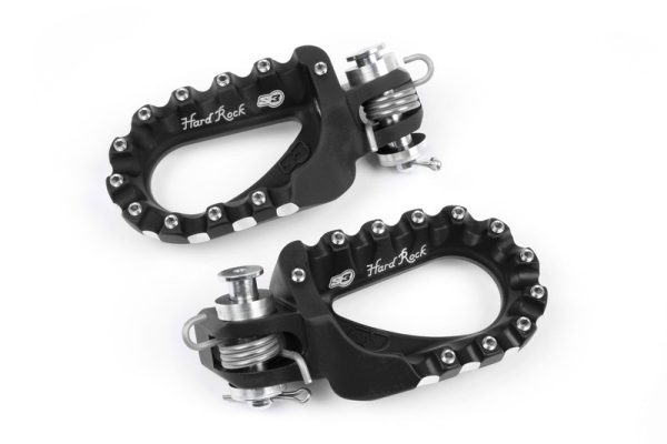 S3 Hard Rock Enduro Footrests Aluminium Black