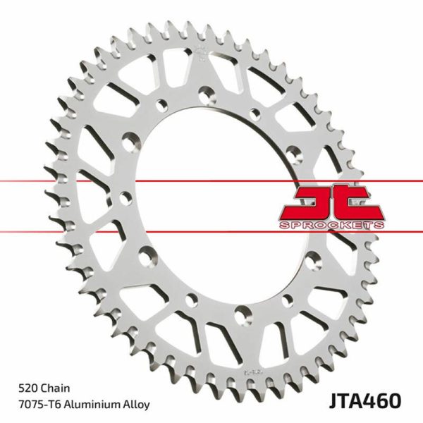 JT SPROCKETS Aluminium Ultra-Light Self-Cleaning Rear Sprocket 460 - 520