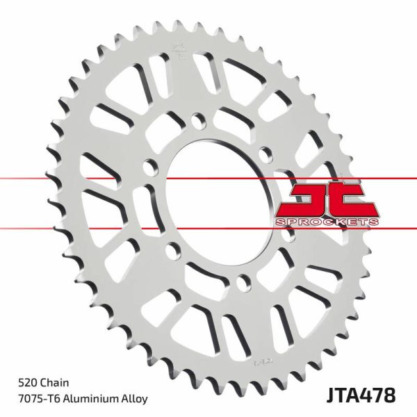 JT SPROCKETS Aluminium Ultra-Light Rear Sprocket 478 - 520