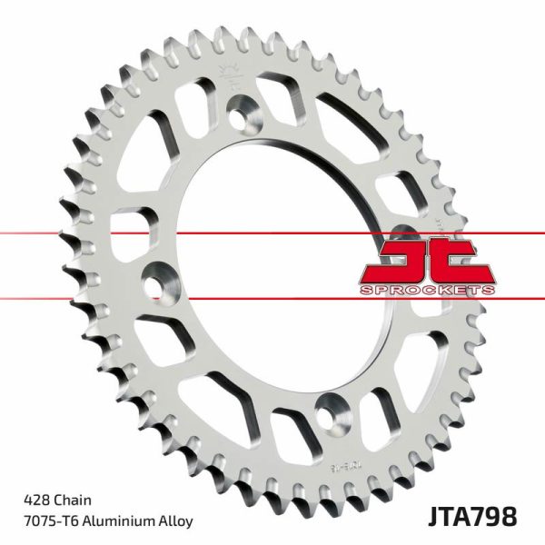 JT SPROCKETS Aluminium Ultra-Light Self-Cleaning Rear Sprocket 798 - 428